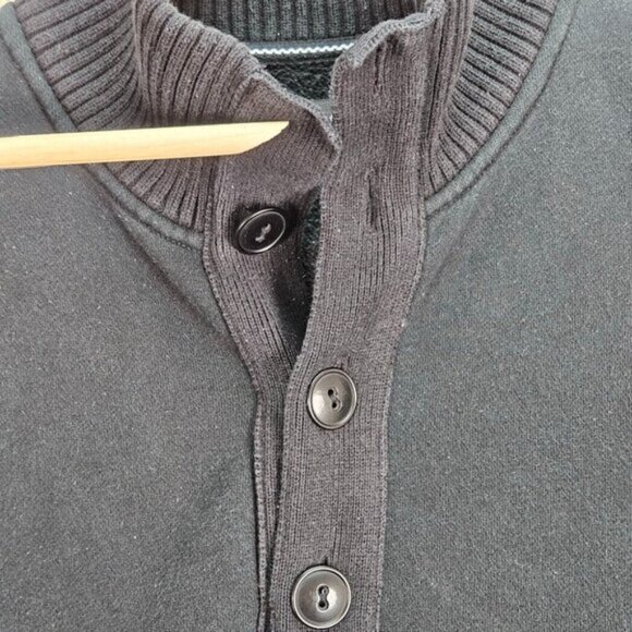 Club Monaco Sweater Shawl Collar Embroidered Logo Black Long Sleeve Men's Size L - Picture 5 of 14